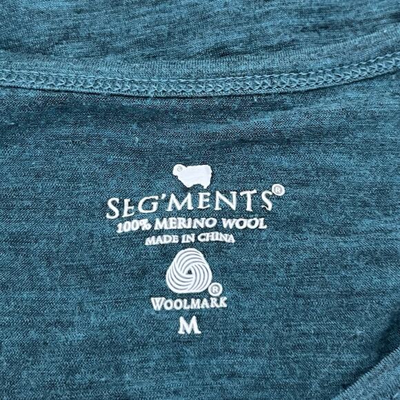 Segments Performance Merino Wool Base Layer Top Size M Blue Outdoor Womens - Picture 4 of 5